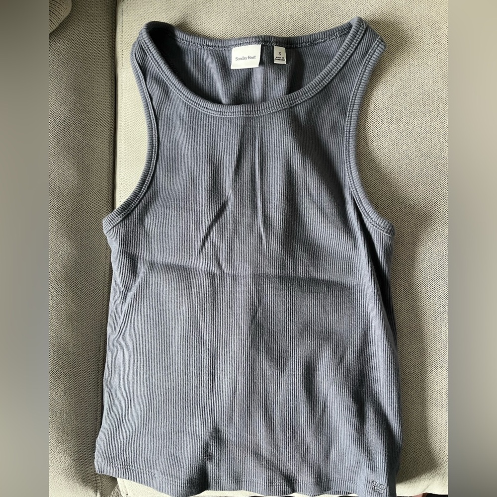 Aritzia blue tank top